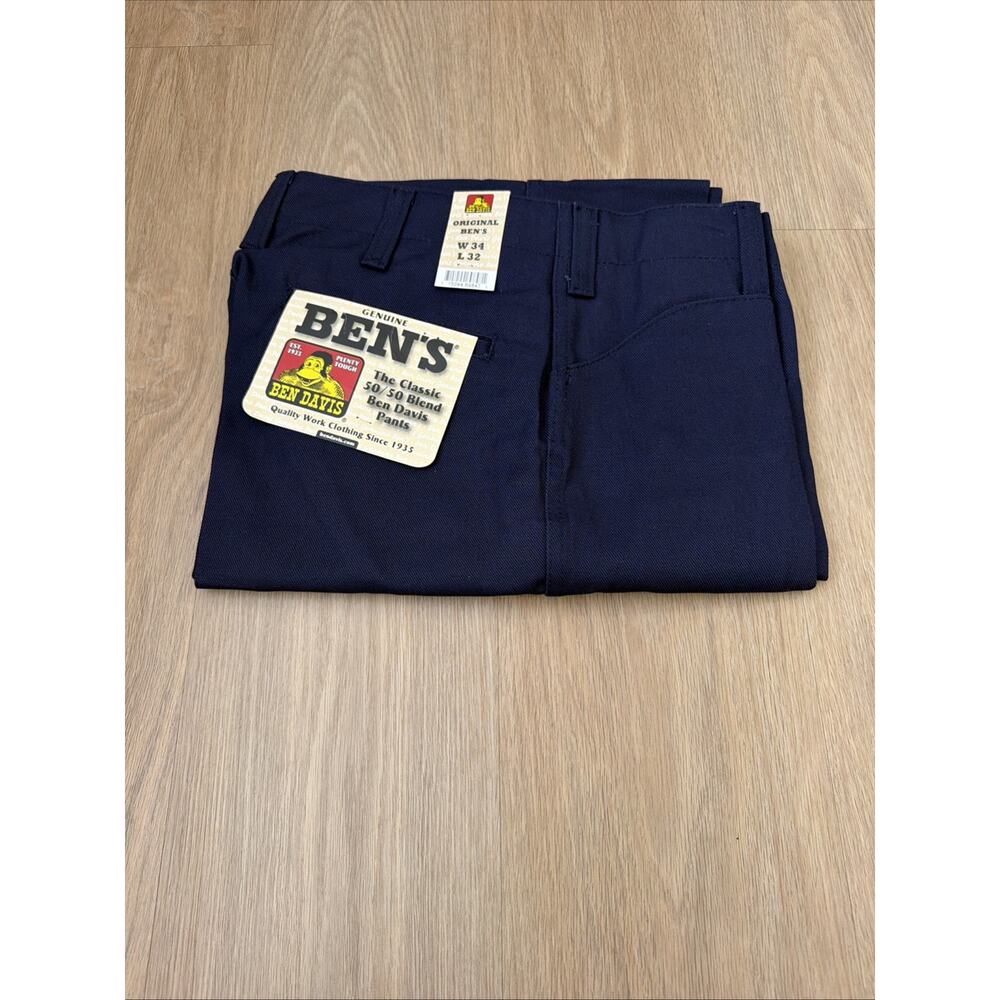 Ben Davis Men's Classic Original Ben's 50/50 Blend Twill Work Pants 34x32”